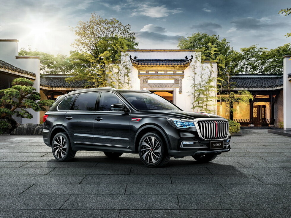 Коврики текстильные "Классик" для Hongqi HS7 I (suv / CA6500T, CA6500T1, CA6501HA6T / 7 мест) 2018 - Н.В., черные, 5шт.