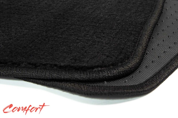 Коврики текстильные "Комфорт" для Volkswagen Touareg II (suv, гибрид / 7P5) 2010 - 2014, черные, 5шт.