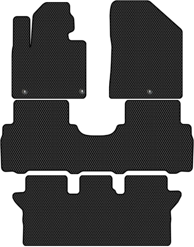 Коврики ЭВА "EVA сота" для Kia Sorento Prime III (suv  7 мест / UM) 2017 - 2020, черные, 4шт.