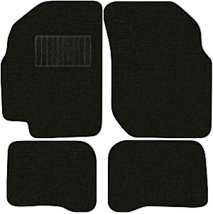 Коврики текстильные "Стандарт" для Nissan Almera II (хэтчбек 5 дв / N16) 2000 - 2003, черные, 4шт.