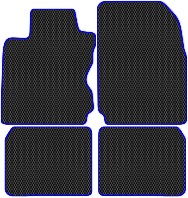 Коврики ЭВА "EVA ромб" для Nissan Note (хэтчбек 5 дв / E11) 2008 - 2013, черные, 4шт.