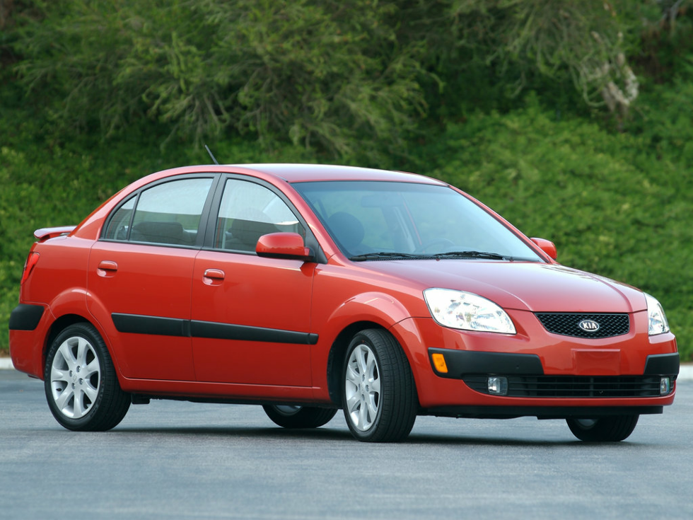 Коврики текстильные "Классик" для Kia Rio II (седан / JB) 2005 - 2009, темно-серые, 4шт.