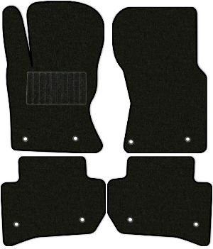 Коврики текстильные "Стандарт" для Jaguar F-Pace I (suv / X751) 2020 - Н.В., черные, 4шт.