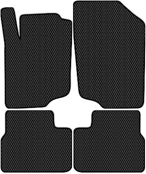 Коврики ЭВА "Ромб" для Peugeot 207 (хэтчбек 5 дв) 2009 - 2011, черные, 4шт.