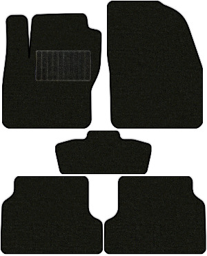 Коврики текстильные "Стандарт" для Ford Focus II (хэтчбек 5 дв / CB4) 2004 - 2008, черные, 5шт.